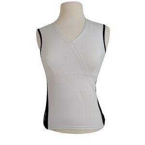 Pearl Izumi White & Black Sleeveless Athletic Shir